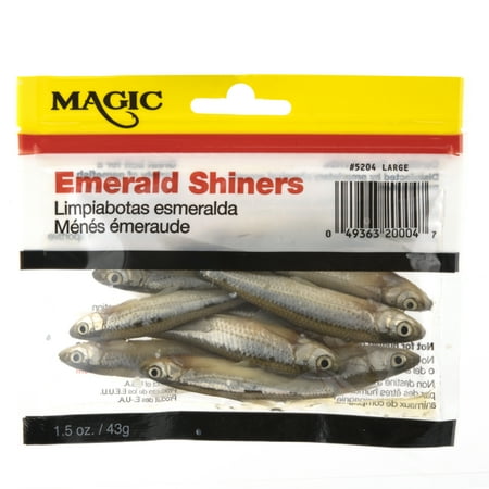 PR MAGIC Emerald Shiner Minnows natural Resealable Laminated Pouch
