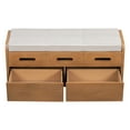 thumbnail image 6 of Yesfashion Storage Bench, Soft Storage Bench With Detachable Cushion Seat, 2 Drawers, Hidden Storage Space, Shoe Entryway Bench For Living Room Bedroom Entryway Hallway Entrance, 6 of 10