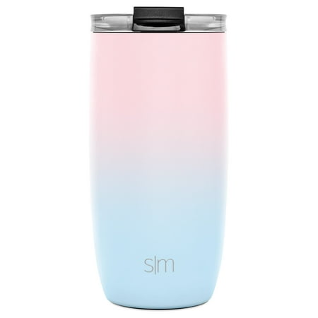 Simple Modern Stainless Steel Vacuum Insulated Voyager Tumbler with Flip Lid and Straws | 16 fl oz