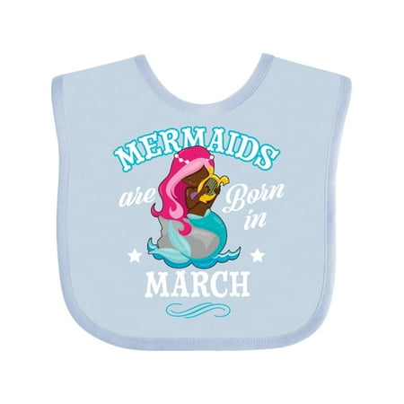

Inktastic Mermaids Are Born in March Birthday Gift Baby Girl Bib