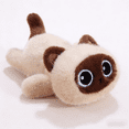 thumbnail image 3 of Big Eyed Black Plush Cat Stuffed Animal Doll - Cute Cuddle Kitten Pillow Toy Soft Plush Doll Gift, 3 of 5