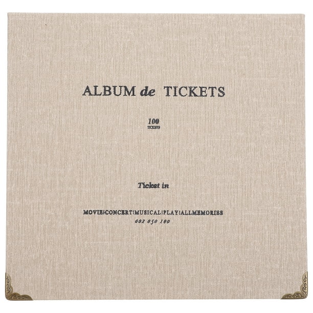 1 unidad de libro de colección de billetes de entradas, almacenamiento de billetes de películas, álbum de notas, recibo de fotos, colección de memoria, libro de almacenamiento (café)