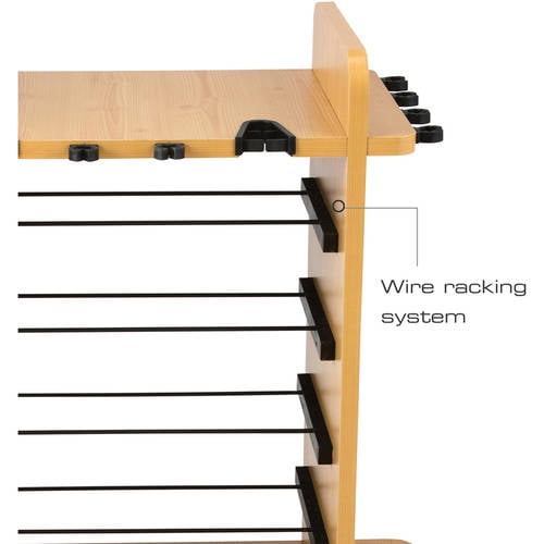 Rush Creek Creations 14 Fishing Rod Rack with 4 Utility Box Storage  Capacity & Dual Rod Clips - Features a Sleek Design & Wire Racking System 