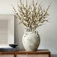 thumbnail image 5 of LuxenHome Rustic Gray and White Terracotta 10-Inch Round Vase with Handles, 5 of 8