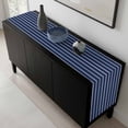 thumbnail image 5 of Navy Blue Striped Table Runner 48 Inches Long, Navy Blue White Farmhouse Stripes Kitchen Coffee Dining Table Decoration for Home Party Birthday Wedding Home Decor 13x48 Inches, 5 of 8