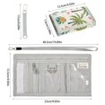 thumbnail image 3 of JIALIOU Nylon Trifold Card Wallet with ID Window Zipper Pocket for Men Women Teen Cute Flamingo Palm Tree Flower, 3 of 7