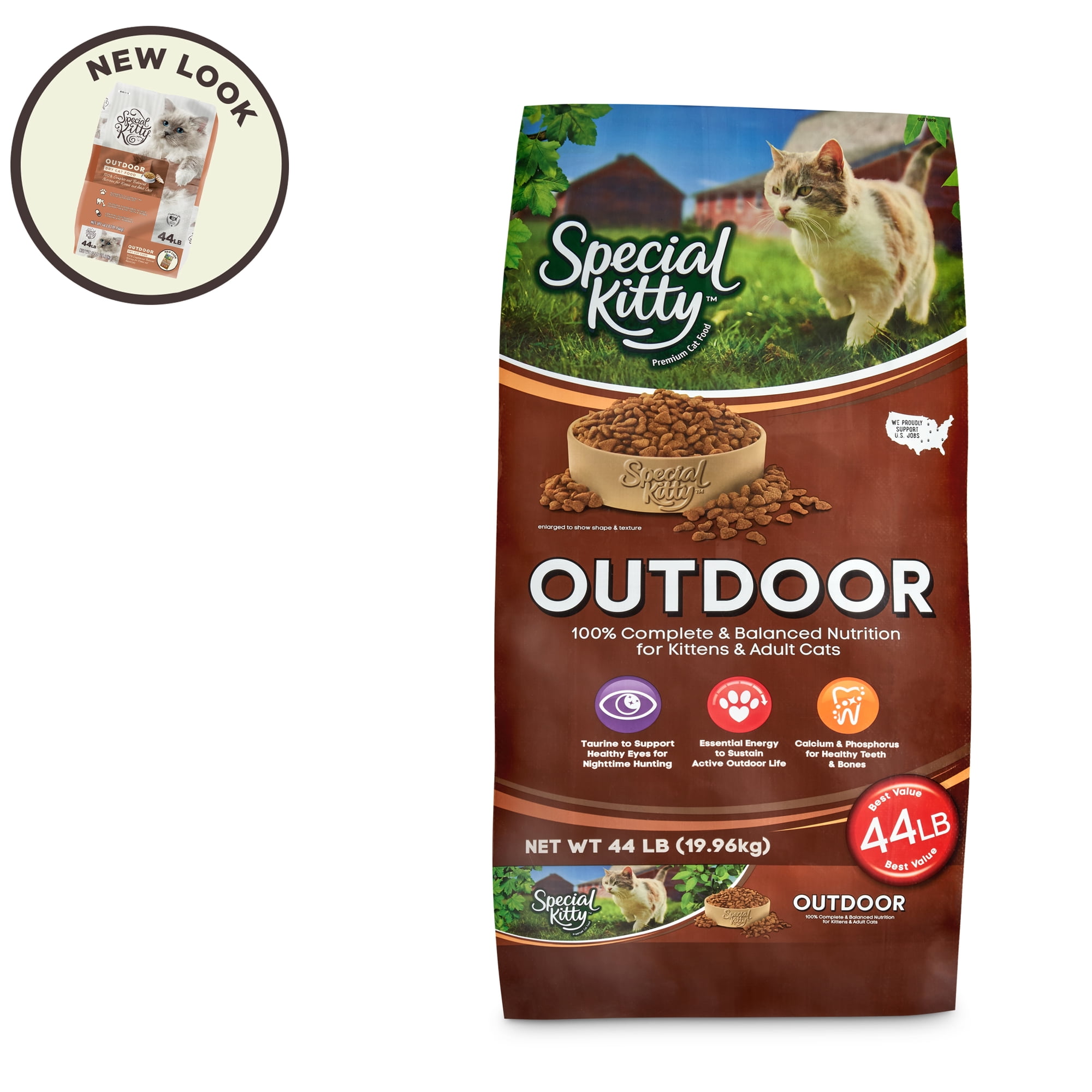 Special Kitty Outdoor Formula Chicken Dry Cat Food, 44 lb