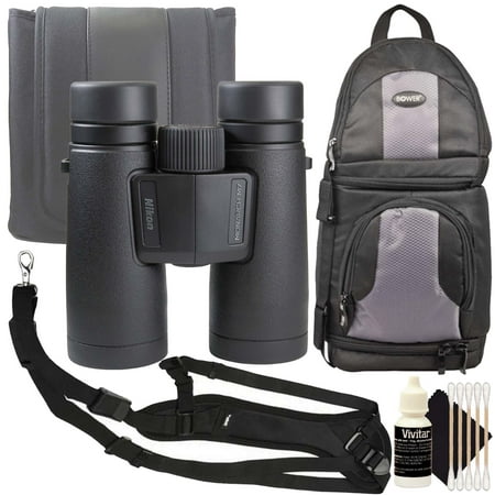 Nikon 10x42 Monarch M7 Waterproof Roof Prism Binoculars + Vivitar SLING1 Padded Hands Free Strap Kit