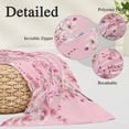 thumbnail image 3 of Spring Peaches Throw Pillow Covers, Botanical Blossom Flowers Branches Soft Breathable Pillow Cases with Invisible Zipper for Sleeping, Toddler Pillowcases for Couch Bed Sofa Chair 12x20 Inches, 3 of 9