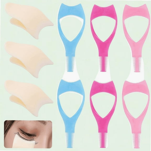 Eyelash Tools Set: 3in1 Mascara Shield Guard, Lash Clip Applicator, False Eyelashes Buddy Tool