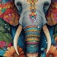 thumbnail image 5 of Autua Elephant Flowers Bird Shower Curtain for Bathroom Chic Modern Decor with Hooks 60"x72, 5 of 7