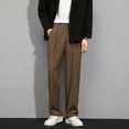 thumbnail image 4 of Pantalones rectos de verano para hombre, pantalones de traje de talla grande para hombre, negros, de alta calidad, coreanos, muchas reseñas, tela de lujo con estilo 2024, 4 of 5