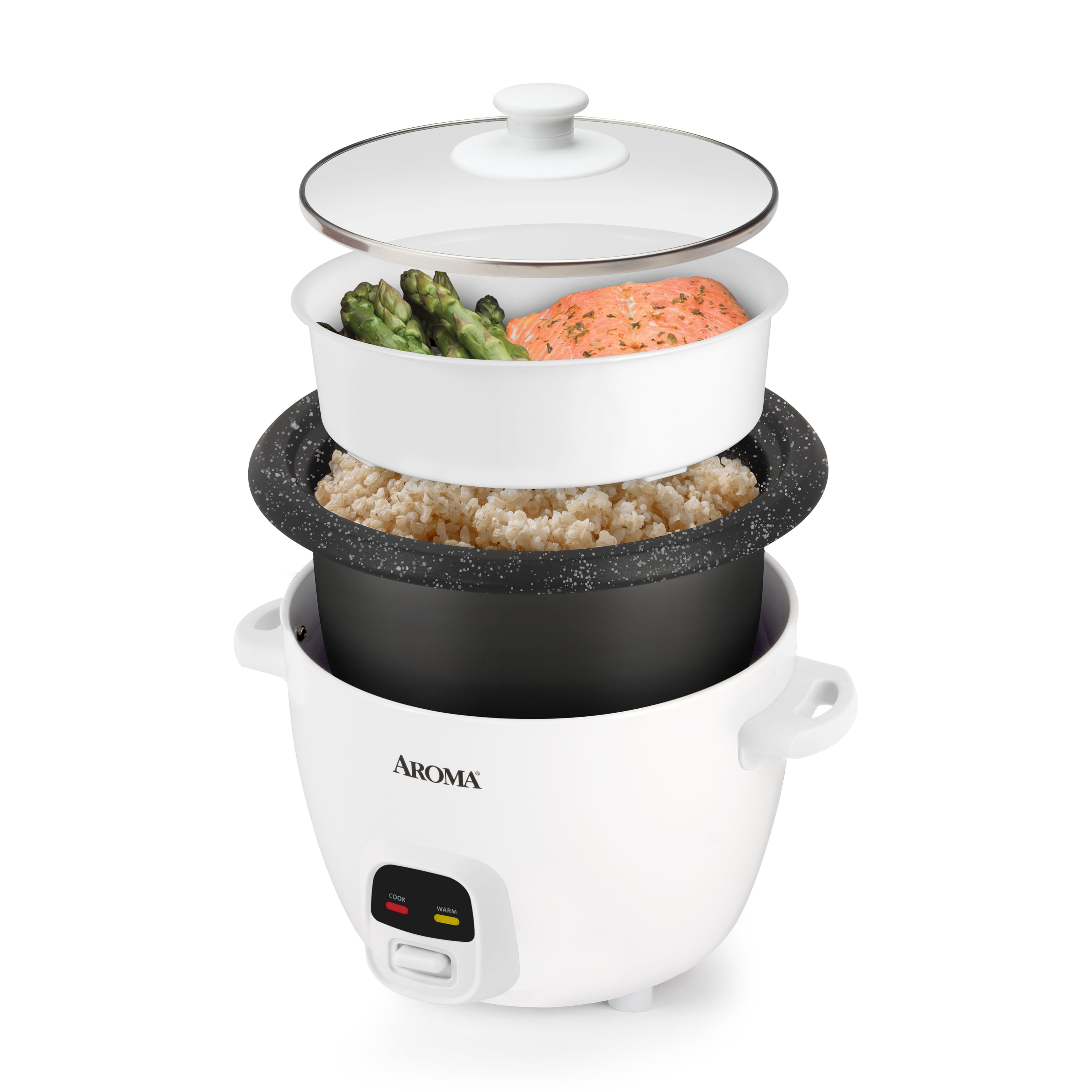 Aroma ARC-1230R 20-Cup Cooked Glass Lid Digital Rice Cooker - Macy's