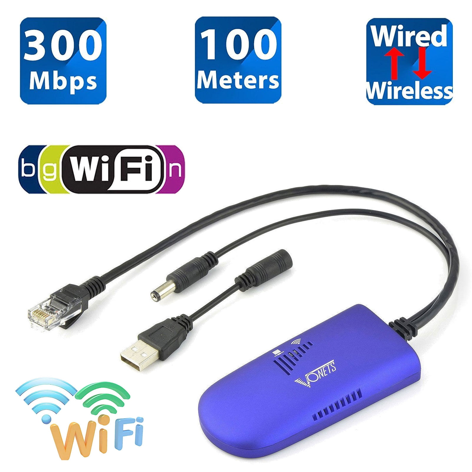VONETS Mini Wireless WiFi Network Bridge Router Repeater USB WAN/LAN 300Mbps 