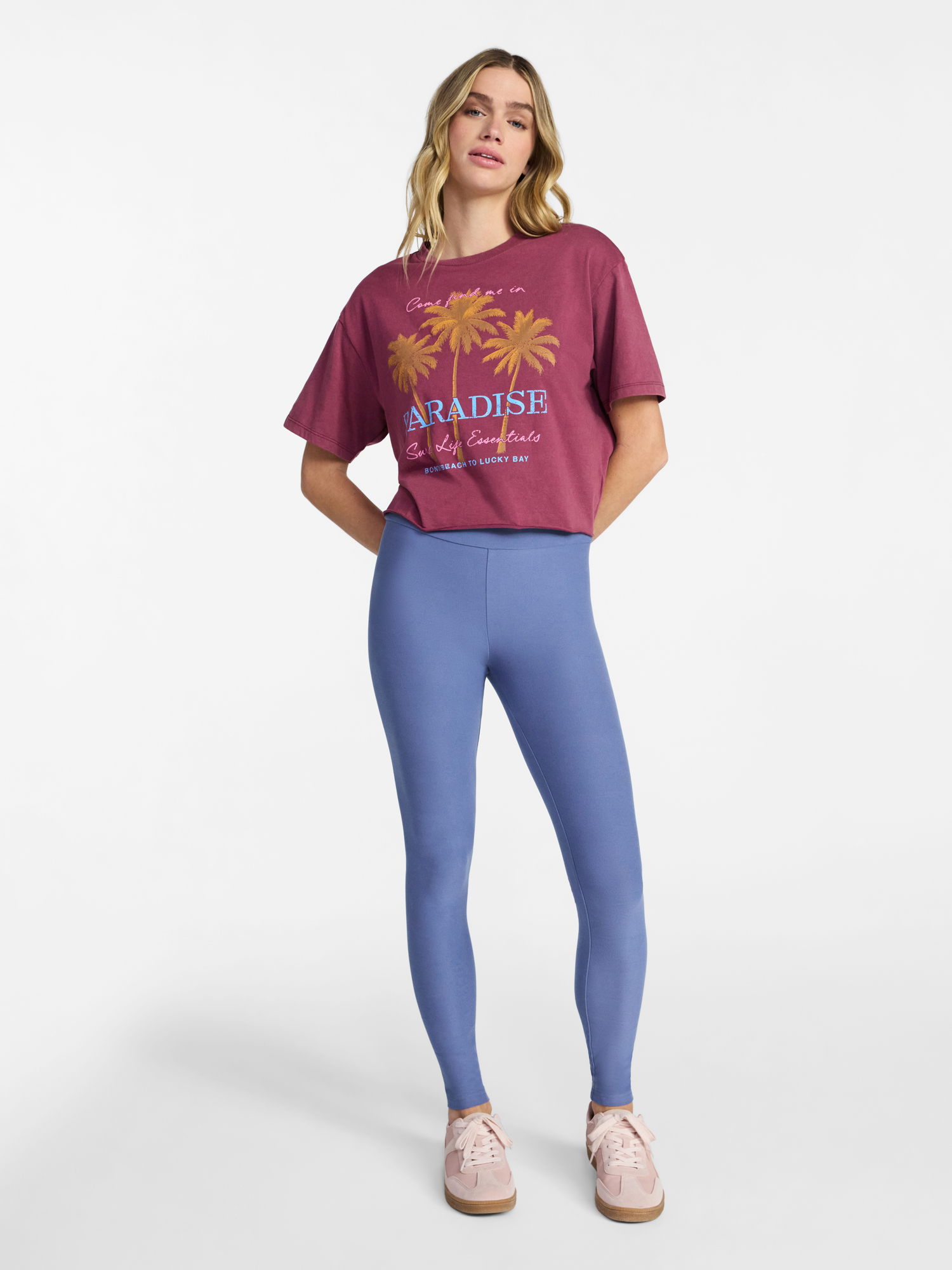 No Boundaries Faux Sueded Ankle Leggings, 27.5”Inseam, 1 or 2-Pack, Women's & Women's Plus Sizes XXS-4X