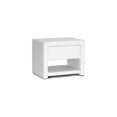 thumbnail image 5 of White Nightstand - Modern Bedroom Side Table with Drawer & Shelf - Compact Design, 5 of 7