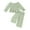 Green, variant on Summer Baby Girl Outfits 9-12 Months Baby Girl Clothes Fashion Girls Casual Solid Color Long Sleeve Tops Straight Leg Pants Set