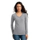 thumbnail image 1 of District® Juniors The Concert Tee® de manga larga con cuello en V. DT5201 Gris jaspeado XS Distrito DT5201, 1 of 1