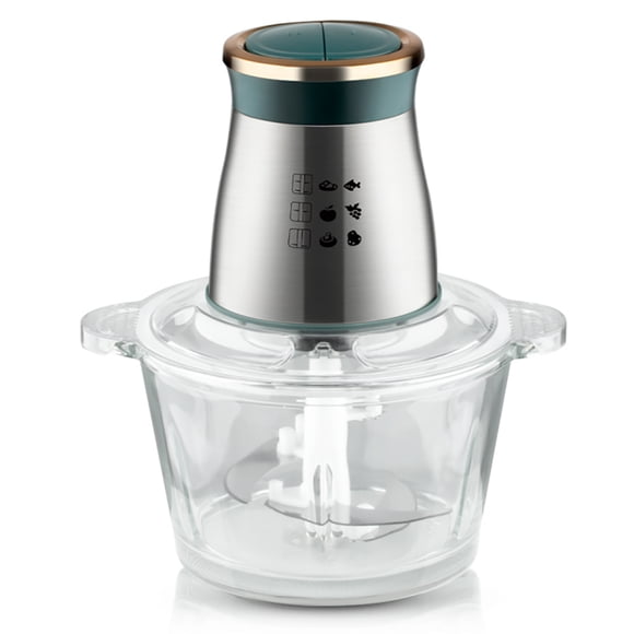 Procesador De Alimentos Vidro Con 4 Cuchillas 2 Velocidades Picador 2 Litros Acero Inoxidable You