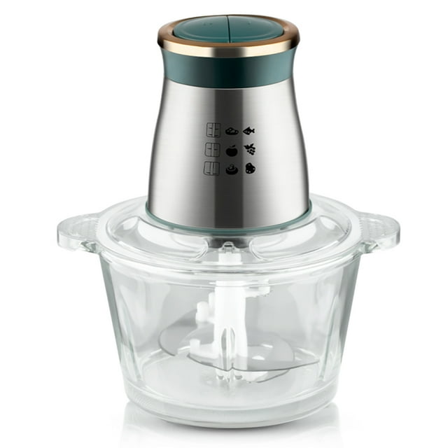 Procesador De Alimentos Vidro Con 4 Cuchillas 2 Velocidades Picador 2 Litros Acero Inoxidable You
