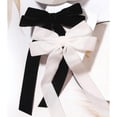 thumbnail image 2 of Ksopiavobs Velvet Hair Bows for Women Large Hair Bow Clips French Bow Hair Clips Hair Ribbons Bowknot Ribbon Hair Barrettes Vintage Hair Accessories for Girls (White Black), 2 of 6