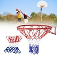 thumbnail image 2 of Heavy Duty Basketball Hoop Net Replacement, Nylon Braided Red/White/Blue Tricolor Strong and Basketball Net, Fits Standard Indoor or Outdoor Rims, 12 Loops, 2 of 9