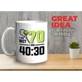 thumbnail image 2 of Tennis Player Mug White 11oz - I'm Not 70 I'm 40:30 - Court Pro Tennis Racket Ball Winning Double Strategy Trainer Equipment, 2 of 7