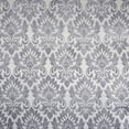 thumbnail image 2 of Silver Floral Transitional Blackout Curtain Panel: Pleated Waterfall Valance, 2 of 2