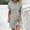 A044-Gray, variant on QUINDOS Summer Dresses for Women 2025 Sundress Casual Short Sleeve V-neck Sun Dresses Cotton Linen Solid Color Button Short Mini Dresses for Women