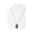 thumbnail image 2 of Mens Black Carbon Fiber Dog Tag Pendant Necklace in Stainless Steel with Chain (24 inches) for Men, 2 of 5