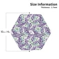 thumbnail image 3 of Pofeuu Lavender Flowers Print Leather Coasters Set of 6, Round Cups Mugs Mat Pad for Home Kitchen Heat Resistant Drink Coasters,Hexagon, 3 of 7