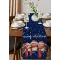 thumbnail image 4 of Blue Red Owl Christmas Burlap-Cotton Table Runner 72 Inches Long,Xmas Snowflake Farmhouse Farmhouse Table Runners,Outdoor Dining Tablecloths Decor for Baby Shower Party Wedding 13x72, 4 of 9