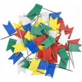 thumbnail image 1 of 100 Chinchetas de Mapa de Colores, Chinchetas de Dibujo con Cabezas de Plástico y Puntas de Acero, Chinchetas de Bandera de Mapa para Dibujo de Mapas, Tablón de Anuncios de Corcho, Decoración de Escr, 1 of 4