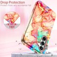 thumbnail image 7 of AVOCASE for Samsung Galaxy S24 FE Case,Heavy Duty Shockproof Protection 3 in 1 Hybrid Hard PC Soft Rubber Rugged Drop Protective Slim Women Phone Case for Galaxy S24 FE,Rose Gold Marble, 7 of 7