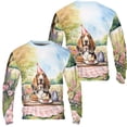thumbnail image 3 of Happy Mother's Day Basset Hound with Sweets and Flowers at a Picnic All Over Print 3D Sweatshirt Unisex Merch Bassets Dog Breed Lovers Gifts Idea - 13005, 3 of 6