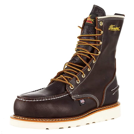Thorogood Men's American Heritage 8" Waterproof Work Boot Steel Toe Brown 9 D(M) US