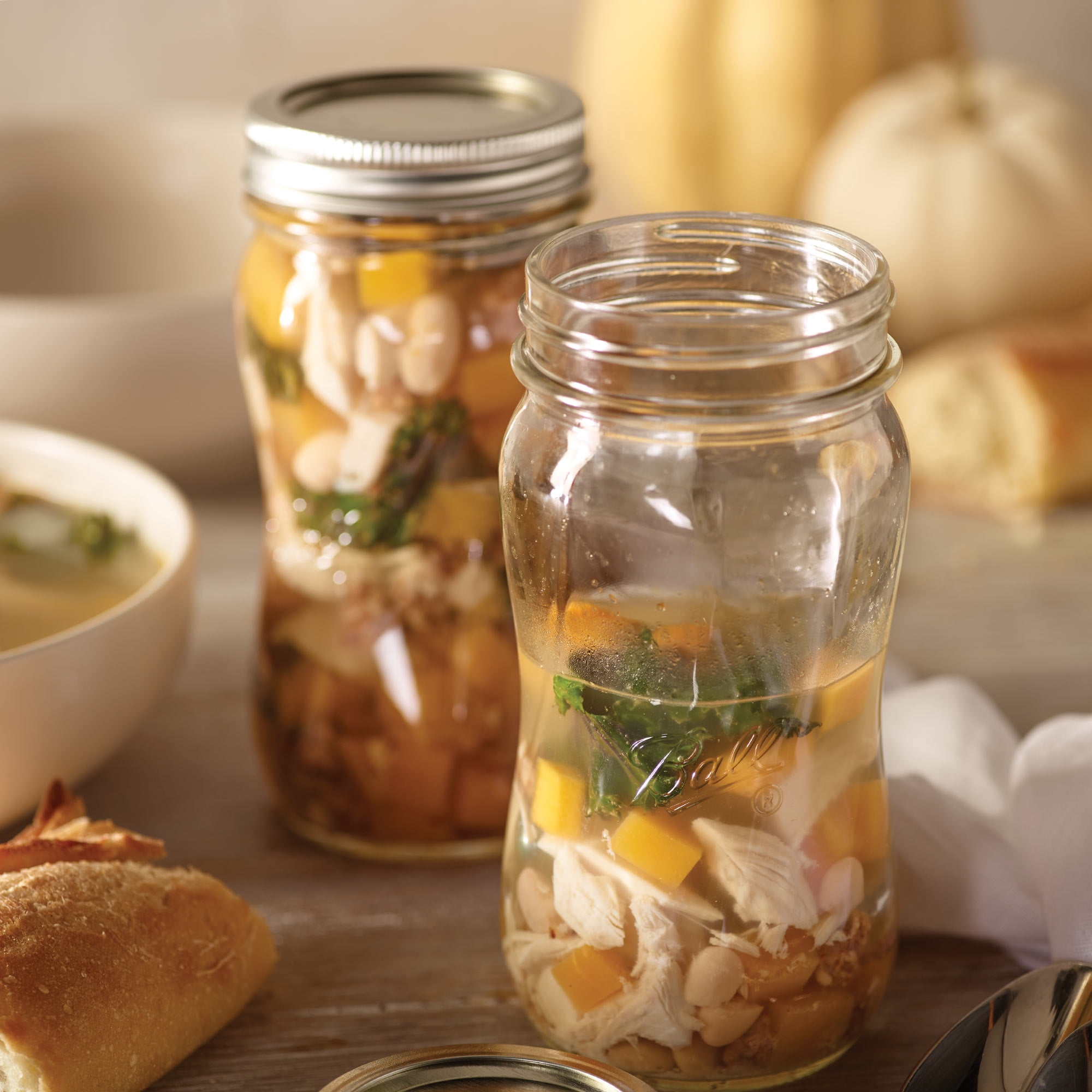 Ball Collection Elite Spiral Regular Mouth 16-Oz. Glass Mason Jars, 4-Count