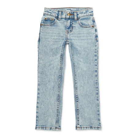 Wonder Nation Boys Vintage Straight Leg Denim Jeans, Sizes 4-18 and Husky