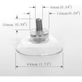 thumbnail image 2 of M6 Strong Transparent Screw Suction Cup Hook 5 piece/pack (6-WING NUT), 2 of 3