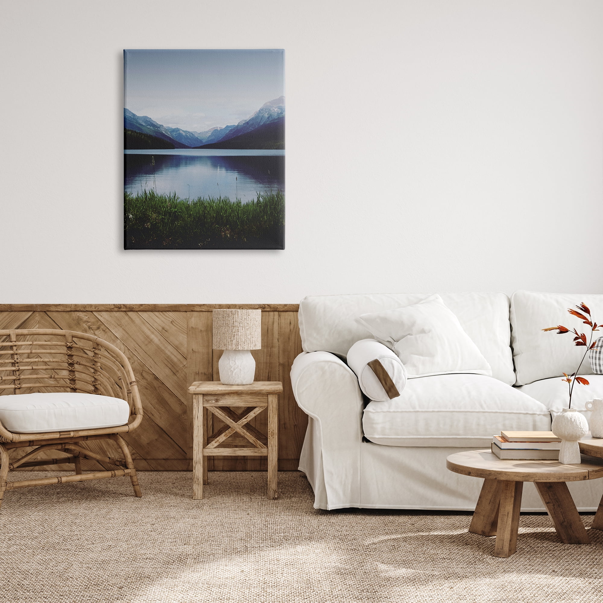 Stupell Industries Dark Mountain Landscape Nature Photography Gallery Wrapped Canvas Print Wall Art, 30 x 40