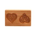 thumbnail image 2 of Molde Para Galletas Molde de madera para repujado de pasteles, molde para galletas de jengibre DIY, suministro de prensa (2 corazones) Ndcxsfigh Libre de BPA, 2 of 6