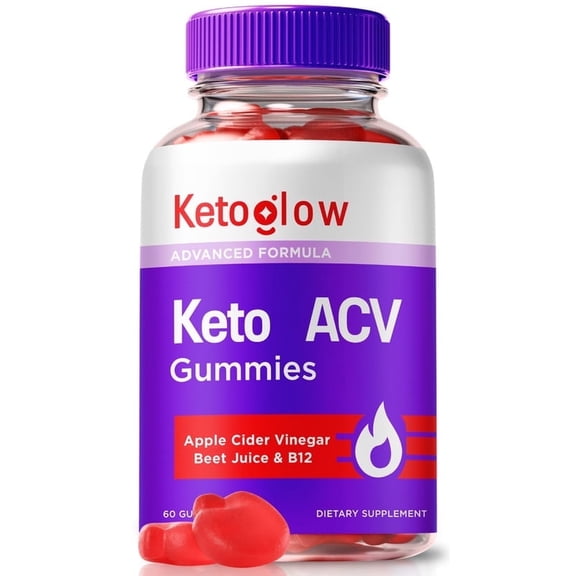 KetoGlow Keto ACV Gummies, Official Keto Glow Keto Plus ACV Gummy S, Keto ACV Supplement, Premium Apple Cider Vinegar, All Natural Wellness, Gomitas Reviews (60 Gummies)