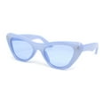 thumbnail image 2 of Retro Womens Thick Plastic Iconic Beveled Cat Eye Hipster Sunglasses Blue, 2 of 4