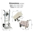 thumbnail image 6 of Cosco 3-in-1 Assist Series Aluminum Hand Truck/Assisted Hand Truck/Cart w/ flat free wheels, Silver, 6 of 6
