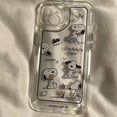 thumbnail image 3 of Bonita funda de teléfono con dibujos animados de la familia Snoopy y Charlie Brown para iPhone 15, 14, 13, 12, 11 Pro Max, carcasa trasera suave y transparente, regalo para pareja, 3 of 5