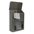 thumbnail image 2 of Qualarc WF-L002 Metros Rectangular Stainless Steel Wall Mount Mailbox with Window, Silver/Black, 2 of 3