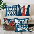 thumbnail image 4 of Linen Pillow For Home Father's Day Series Soft Throw Pillow Cover, 4 of 4