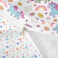 thumbnail image 4 of Metsweet Cute Unicorn Twin Duvet Cover, Rainbow Flowers Butterfly Twin Bedding,2pcs,1 Duvet Cover and 1 Pillowcase, 4 of 6