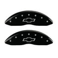 thumbnail image 3 of MGP 4 Caliper Covers Engraved Front & Rear Bowtie Black finish silver ch Fits select: 2015-2018 CHEVROLET SILVERADO K1500 LT, 2014 CHEVROLET SILVERADO K1500, 3 of 6