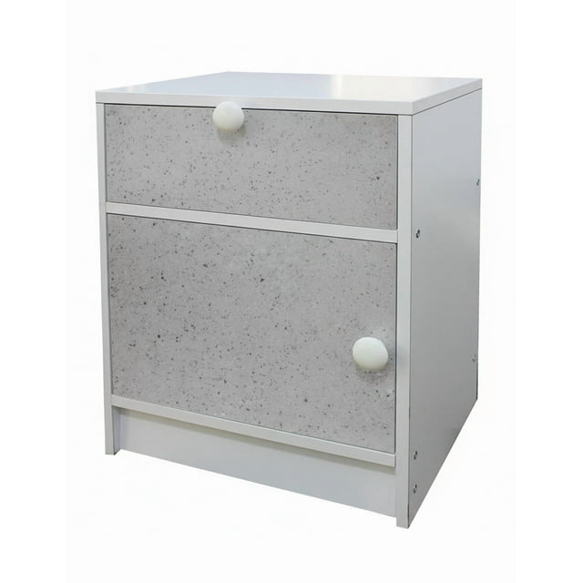 Genérico Buró Moderno Recamara Mesa Noche Minimalista MDF Color Blanco B4